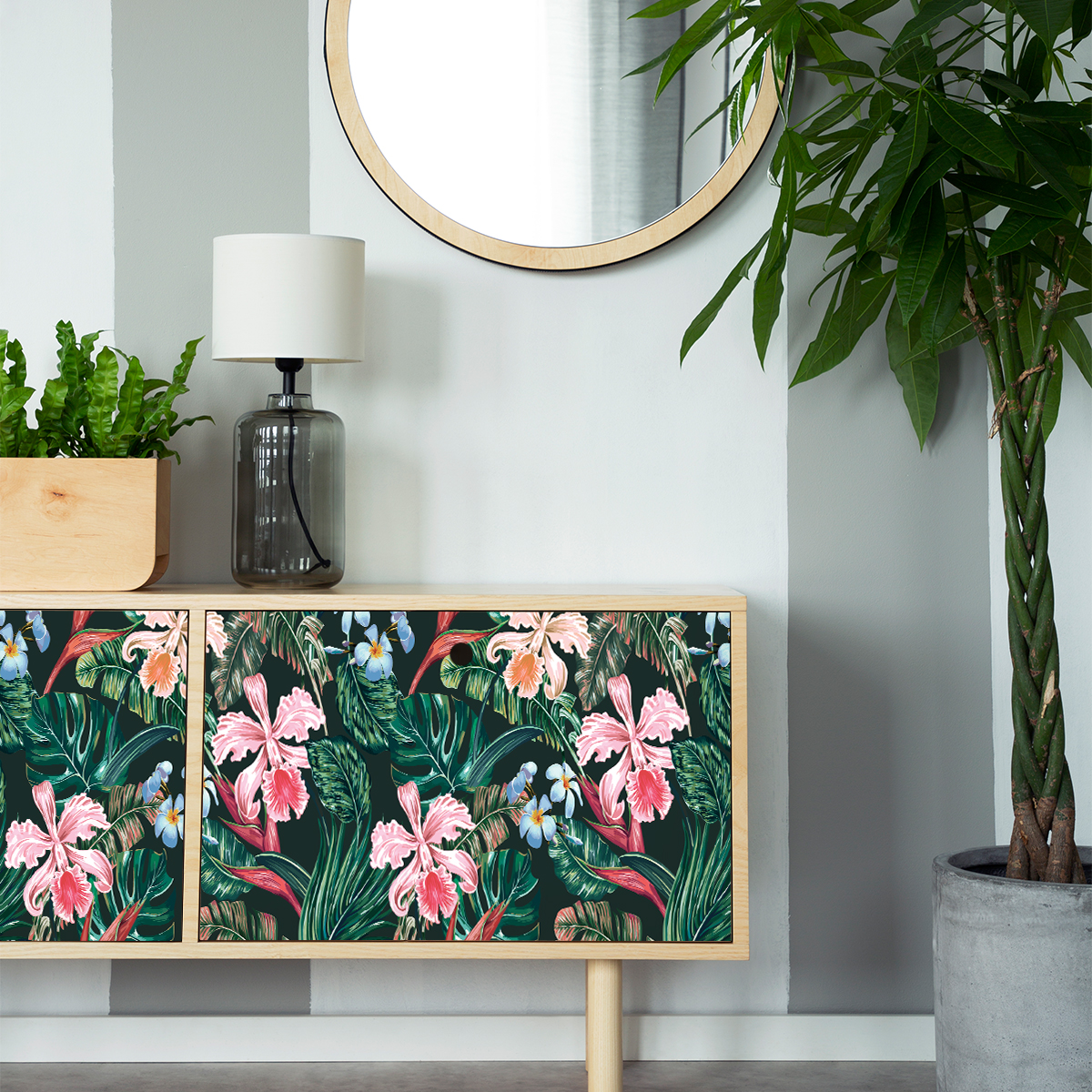 Vinilo muebles tropical kwok - adhesivo de pared - revestimiento sticker mural decorativo - 40x60cm