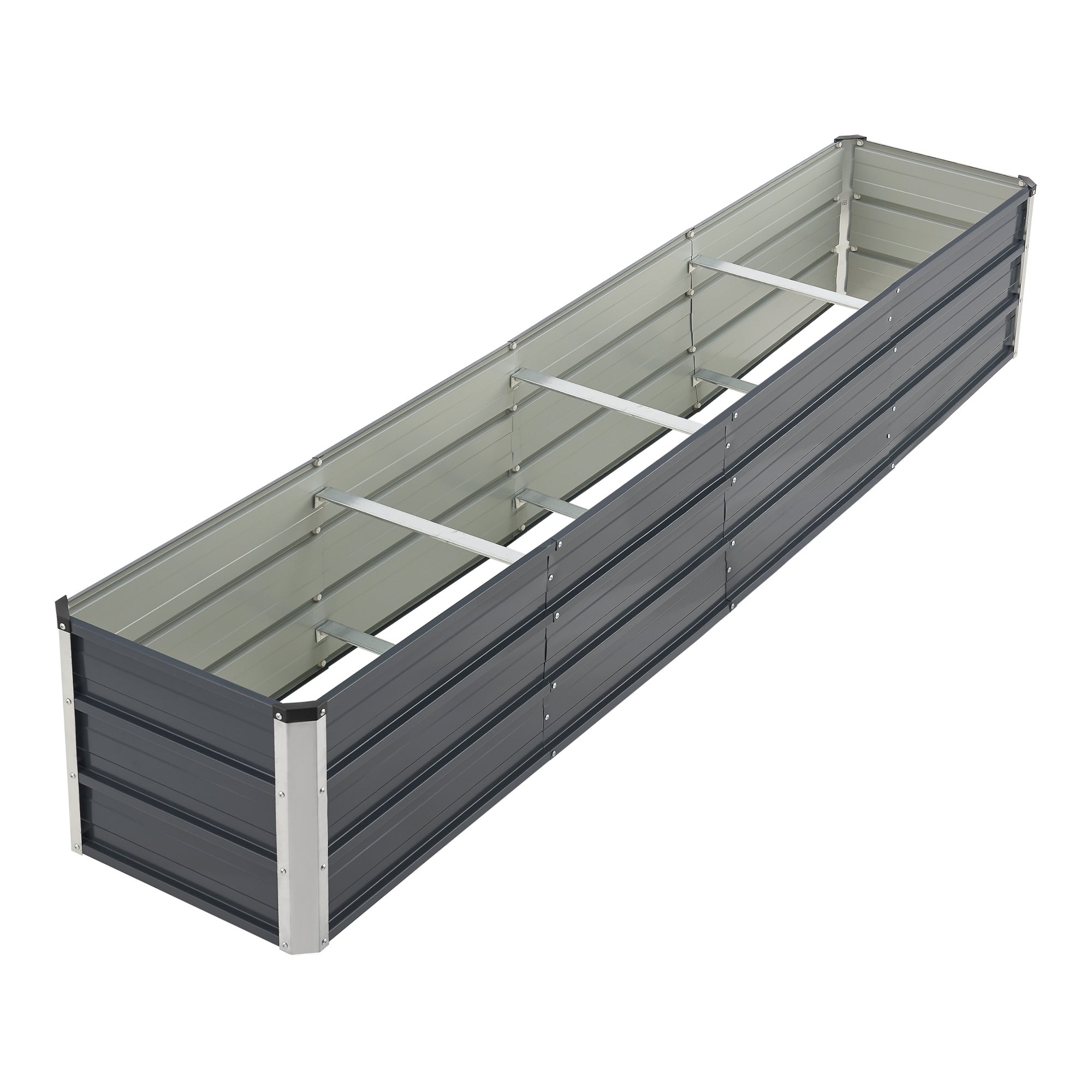 Huerta urbana com 3 divisórias Nijmegen aço 240x47x40cm cinzento antracite [en.casa] - 3