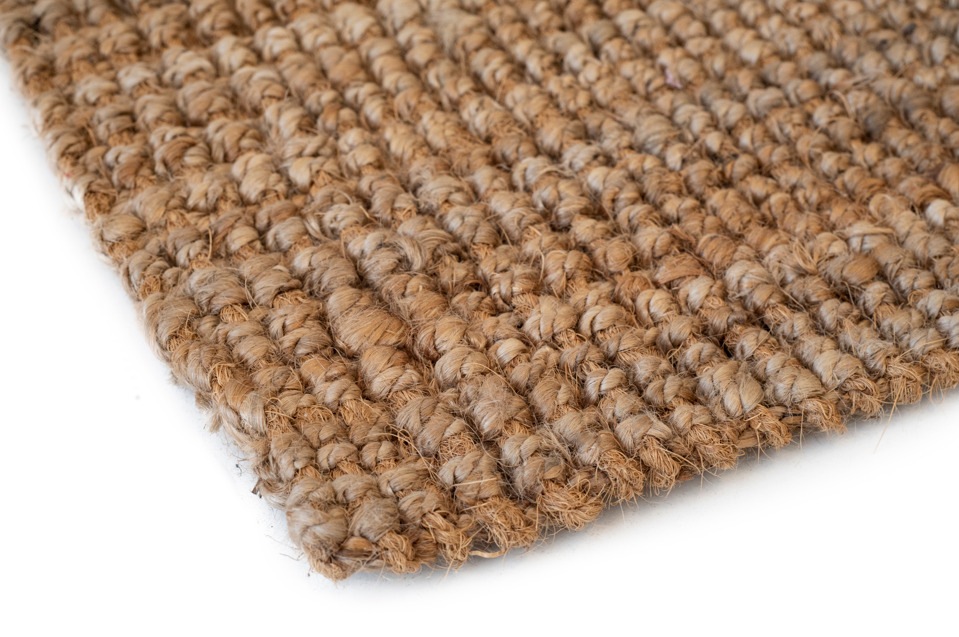 Tapis couloir en jute 67x200 cm Santorini – Naturel, Tissage Plat, Tressé Artisanale et Style Bohème Méditerranéen - 4