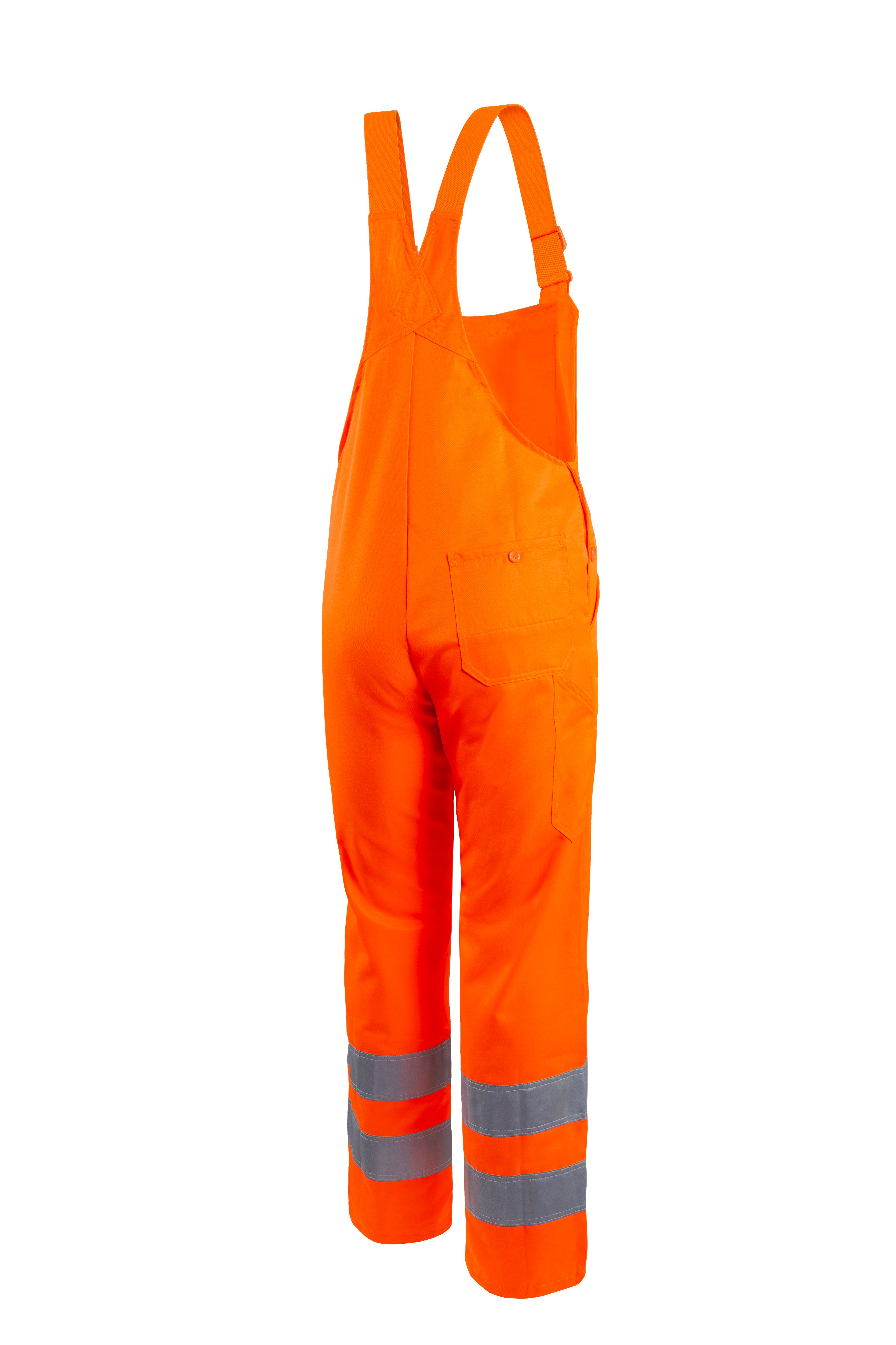Qualitex - Salopetteen tissu mélangé avec des fibres - 61937wq - orange vif - size 42 - Unisex - Salopette TM 245 g - Cotte bleue haute visibilité - 2