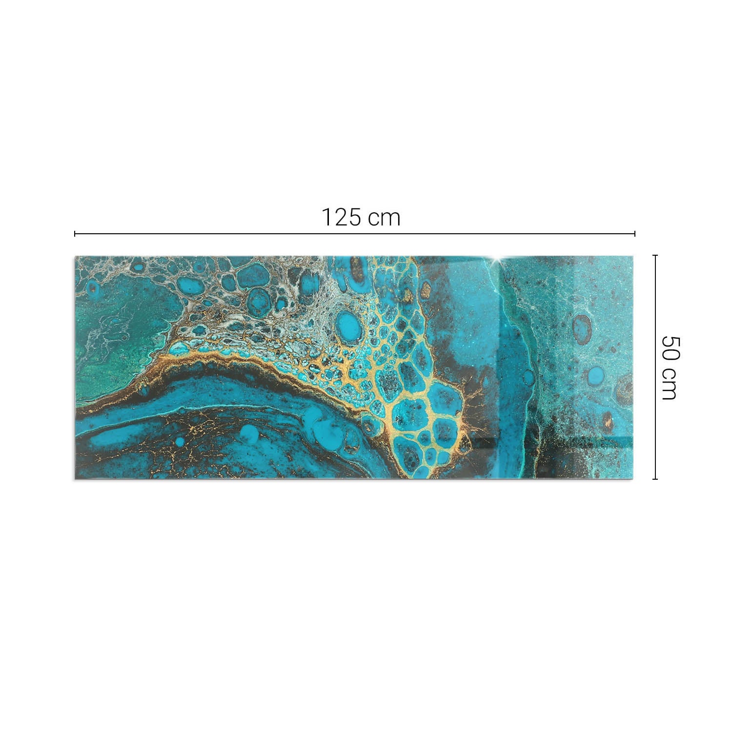Szkło hartowane na podłogę pod kominek - 125x50 cm - Abstrakcyjny wzór organiczny - TULUP - 2