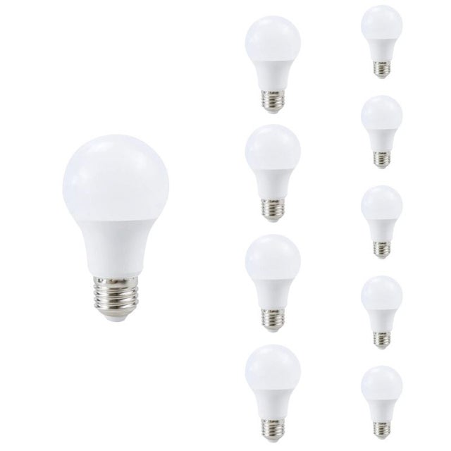 Ampoule E27 LED 8.5W A60 200° - Pack de 10 / Blanc Chaud 2300K - 3500K - SILUMEN