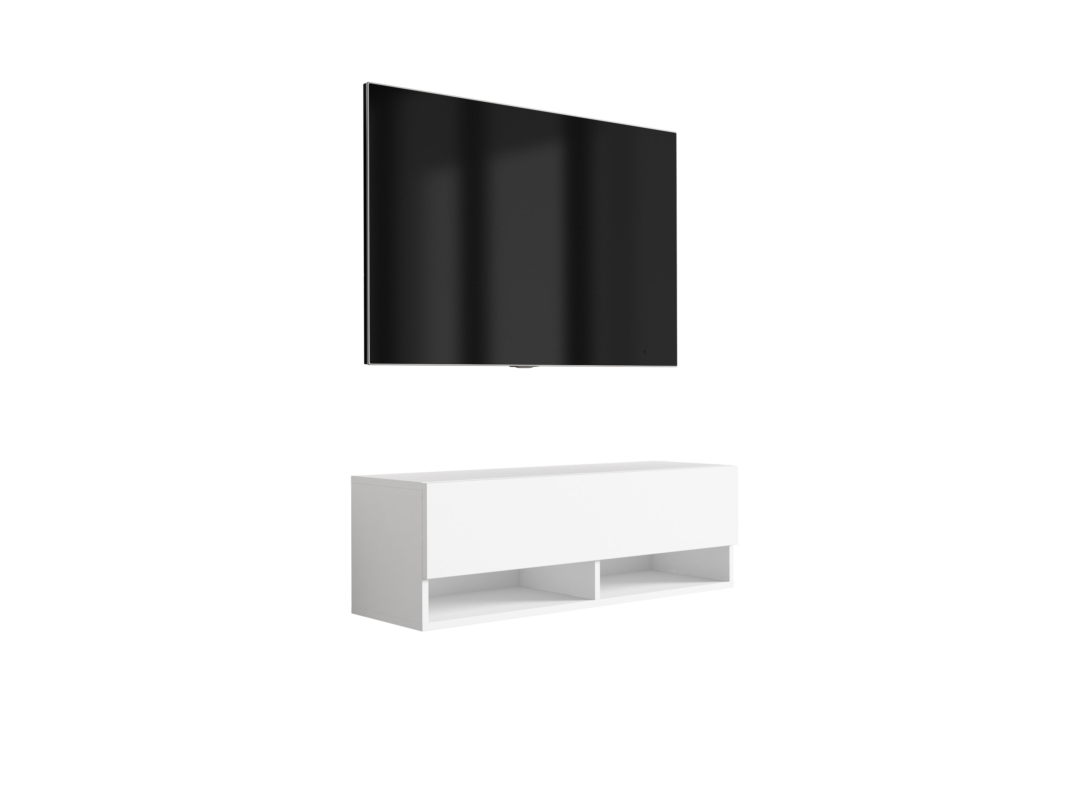Szafka RTV : Biały Mat, 100 × 32 × 34 cm