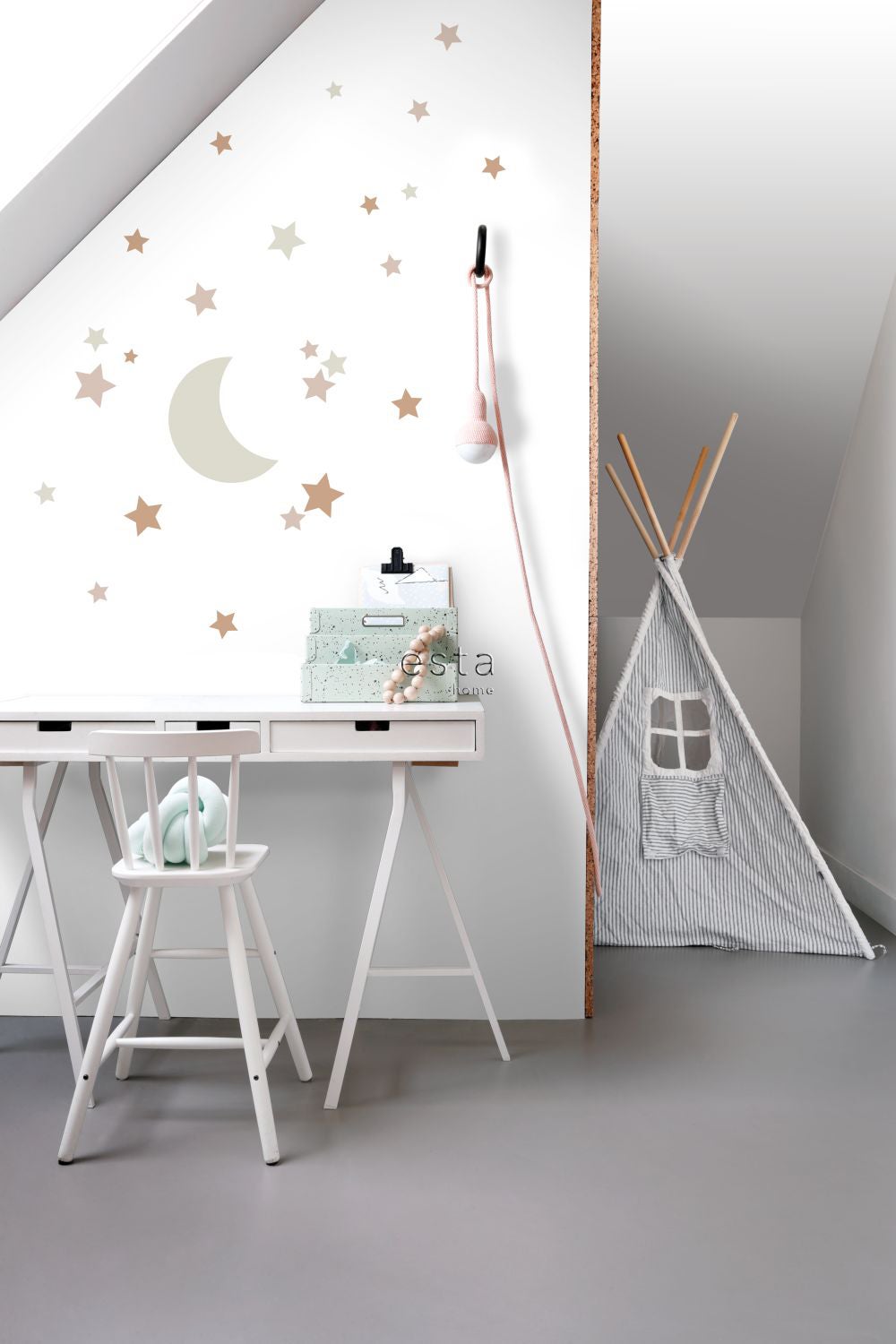 Adesivo da parete cielo stellato colore sabbia e terracotta - 47.5 x 66 cm - ESTAhome - 5