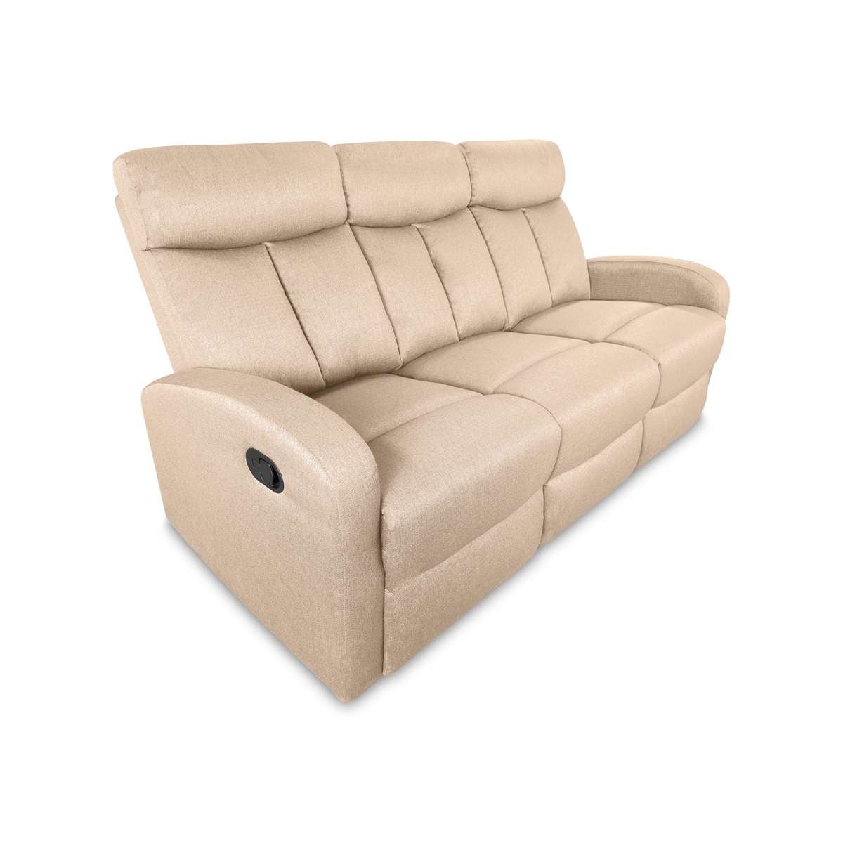 Sofa tarys 3 plazas beige 99cm al x 182cm an x 93cm l