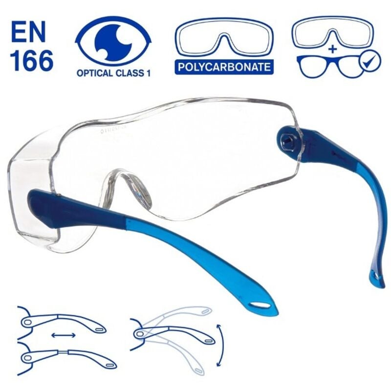Surlunettes de Protection 1 paire de lunettes de sécurité réglables Pour l'agriculture, l'industrie et le laboratoire - 3