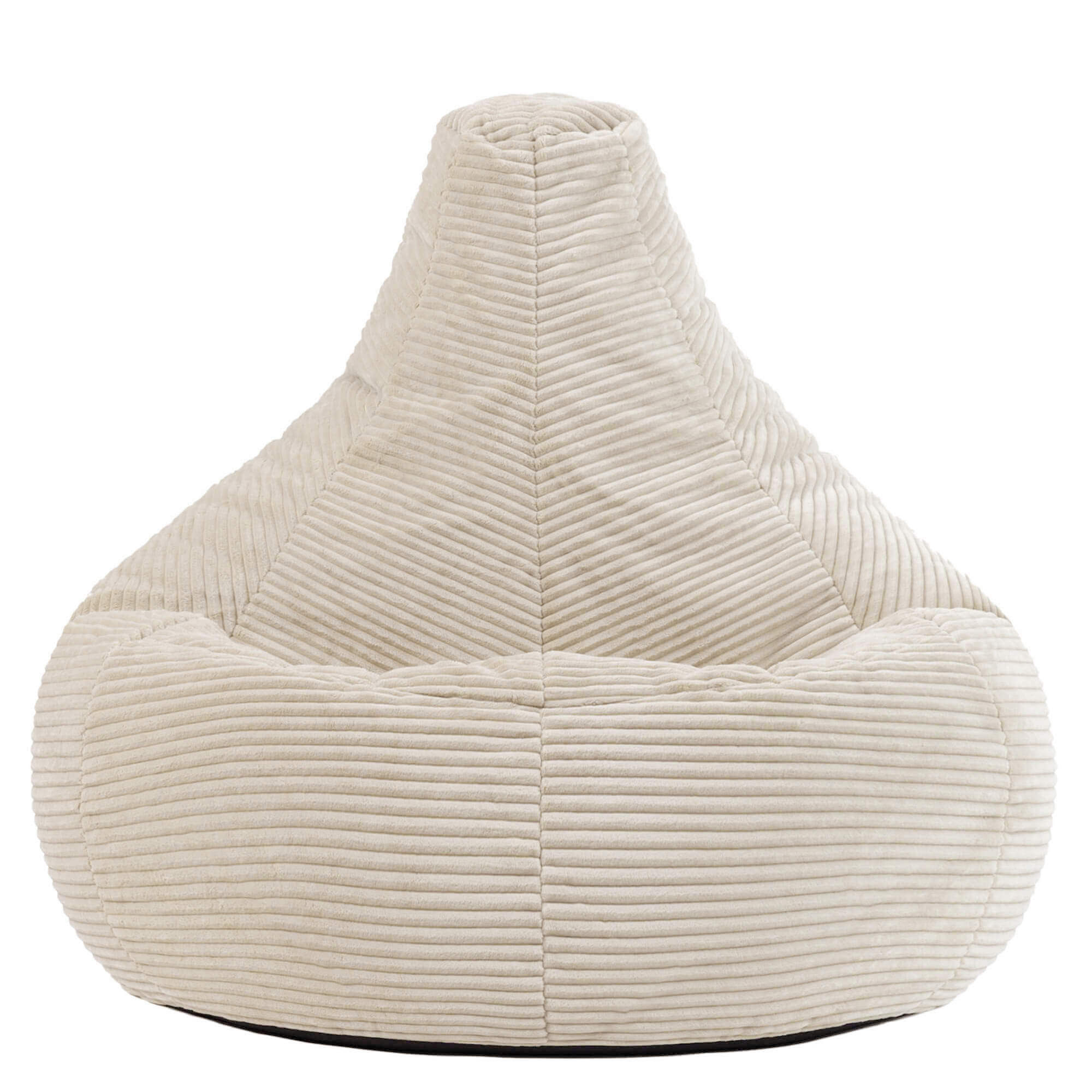 Pouf Icon à dossier haut avec repose-pied carré velours côtelé beige galet, 84x84cm, Made in Allemagne, Oeko-Tex® - 5