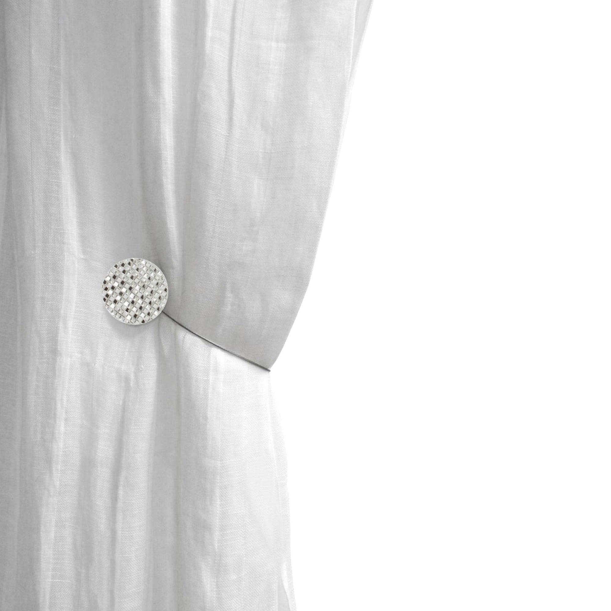 Morsetto metallico magnetico rotondo a mosaico Newport - cromato - 3