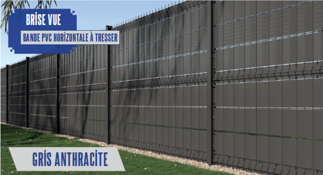 Lamelle d'occultation horizontale Hauteurs 170/190 x 250 cm Gris 7016