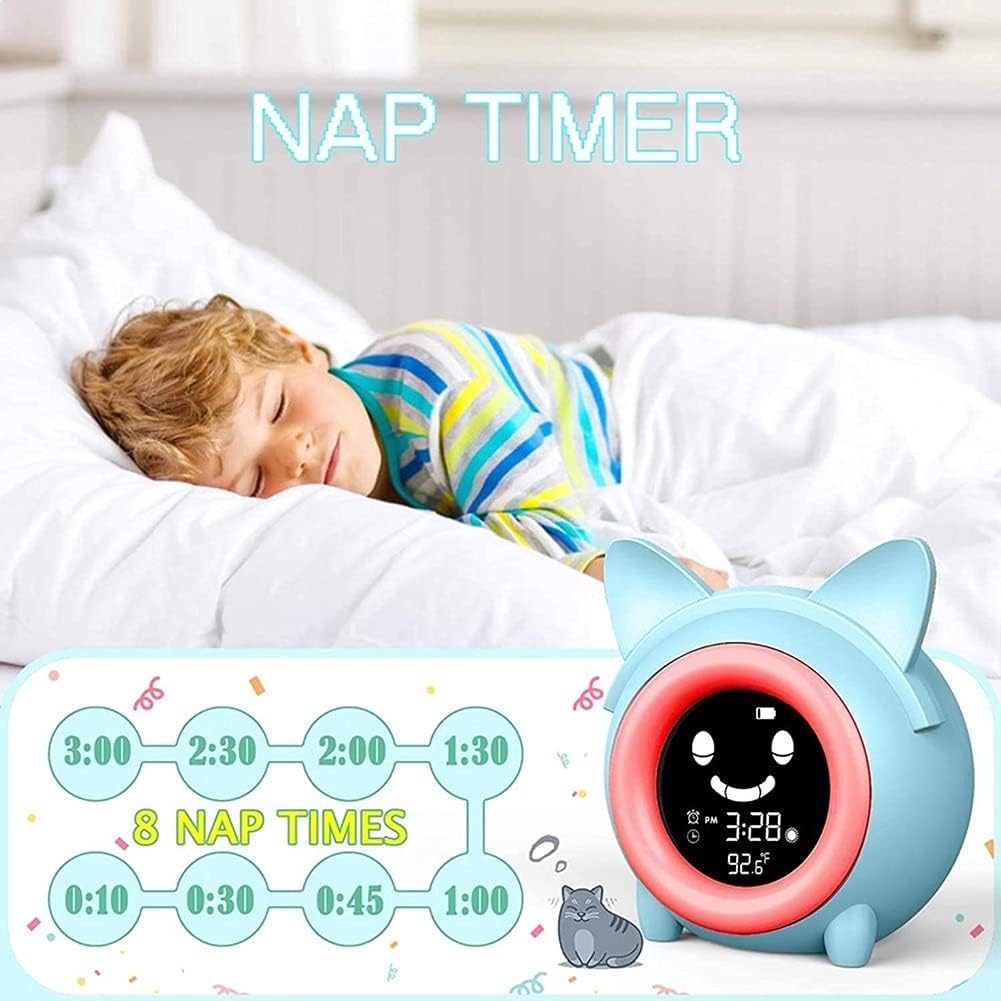 Despertador Infantil Yctze Con Luz Nocturna, Altavoz Bluetooth Y Entrenador De Sueño Para Niños – Ideal Para Dormitorios Y Regalos