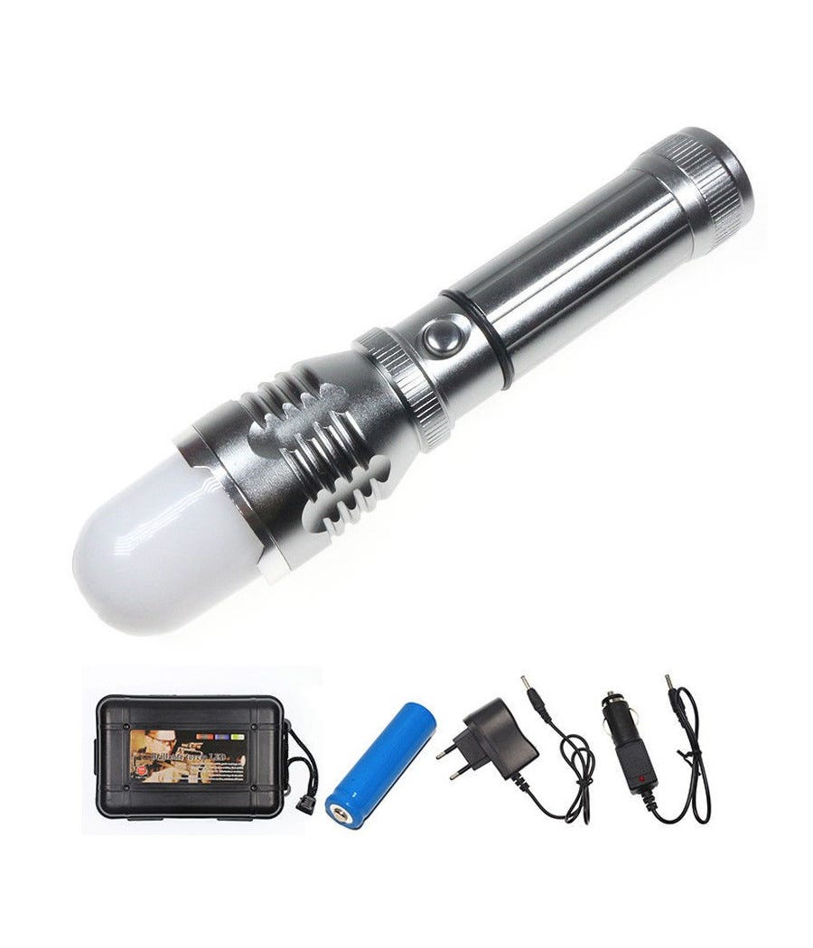 Torcia Luce Nera UV Portatile - Doppia Luce Bianca/Viola, Impermeabile, Per Controllo Documenti E Rilevamento - Foto 2