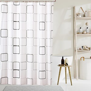 Rideau De Douche Anti-Moisissure à Séchage Rapide - Imperméable, Motif De Galets, 180 X 200 Cm Confort Pour Baignoire 97520495