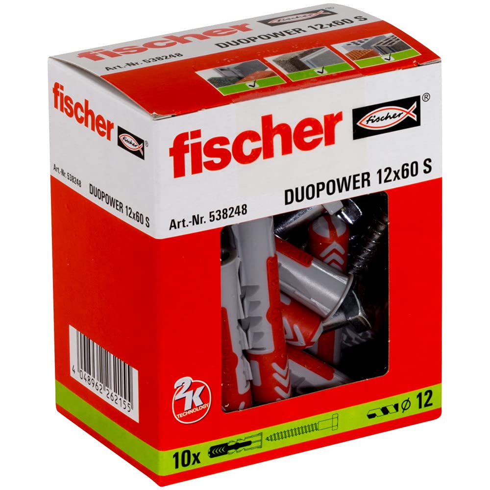 Cheville tous matériaux DUOPOWER 12X60 Fischer - 5