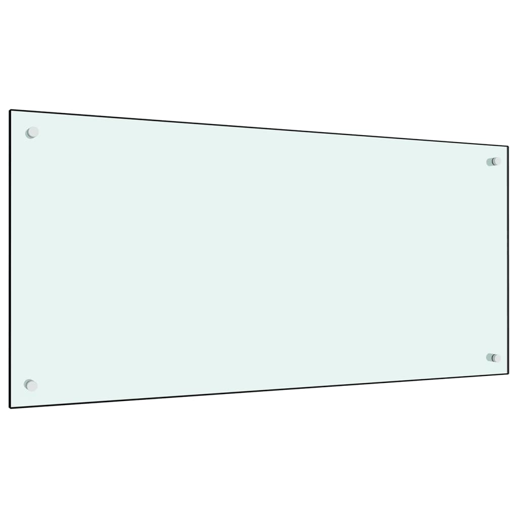 Vidaxl Protección Salpicaduras Cocina Vidrio Templado 100X50 Cm Blanco , Leroy Merlin