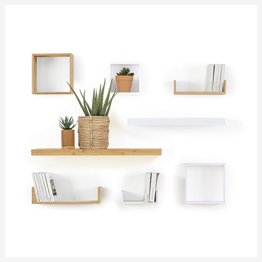3 étagères murales 