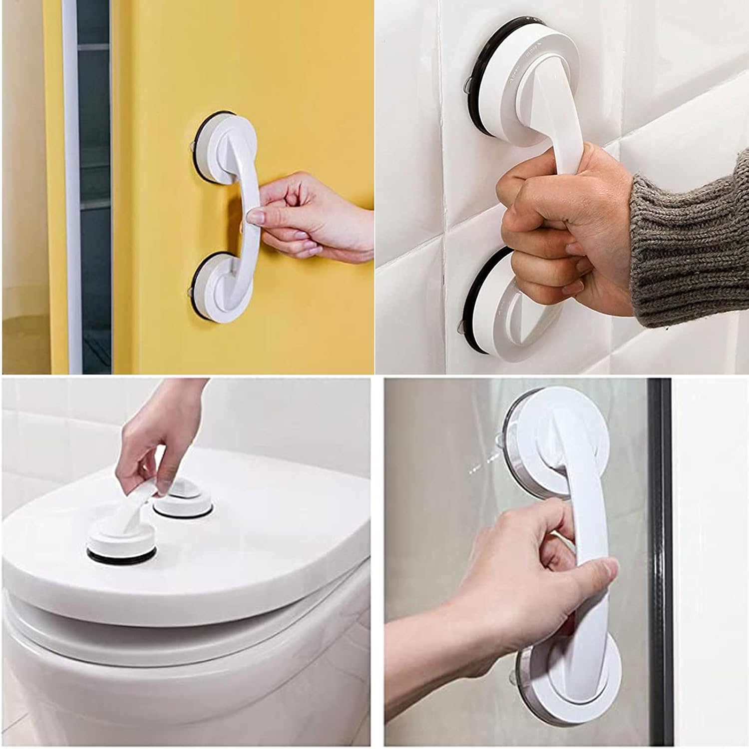 2 Pièces Ventouse Super Forte Poignée, Poignée de Porte à Ventouse Portable, Grandes Poignées de Porte et de Fenêtre en Verre, Adapté pour la Salle - 4