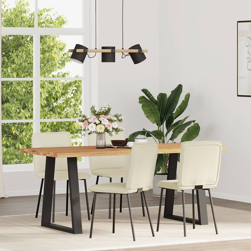Vidaxl  Sillas De Comedor 4 Unidades Terciopelo Crema , Leroy Merlin