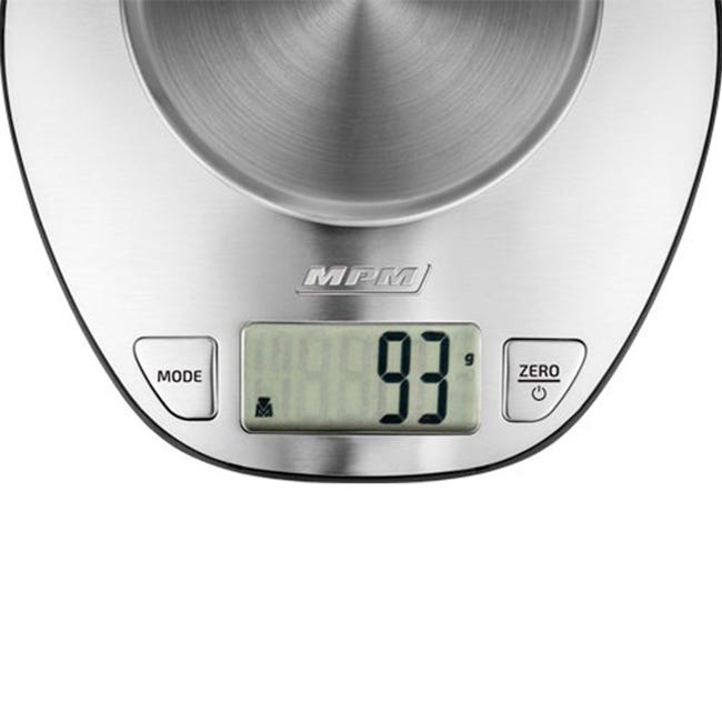 Bilancia da cucina digitale 5 kg. con ciotola in acciaio inox DCG Bilancia da cucina digitale 5 kg. con ciotola in acciaio inox DCG