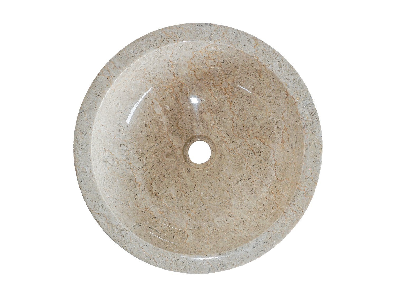 Vasque de salle de bain en marbre MARBLE - couleur crème - 4