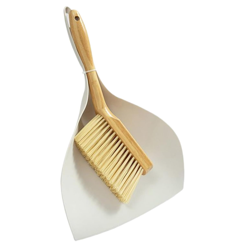MR.SIGA Ensemble pelle et balai, plaque de balayage et balayeuse à main avec manche en
