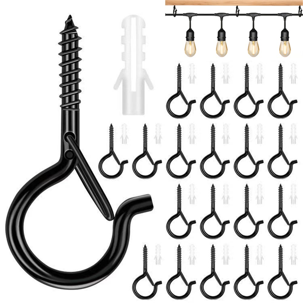 CCYKXA Lot De 20 Crochets En Forme De J En Plastique Pour Ranger Et Organiser Les Accessoires D Noir 83911217