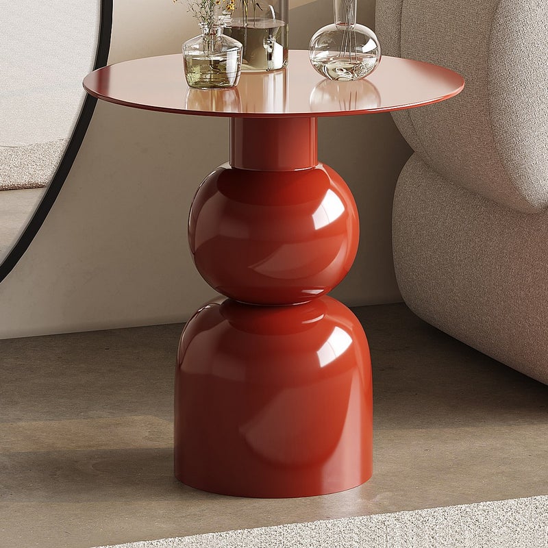 Stolik dostawiany z metalu - Terakota - JASMIA