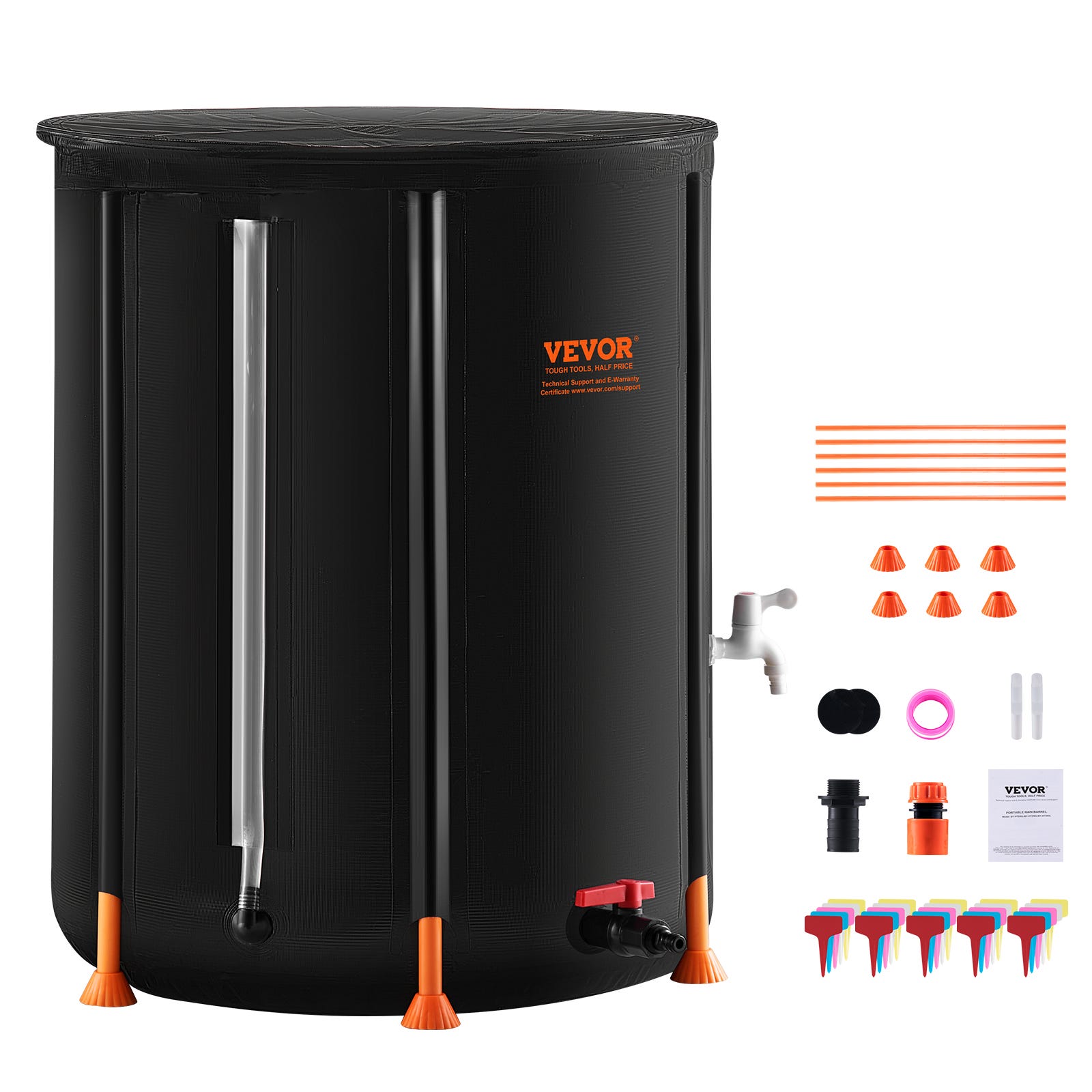 Colector De Agua De Lluvia Plegable - 750 Litros - Con Grifo Y Filtro - Resistente UV