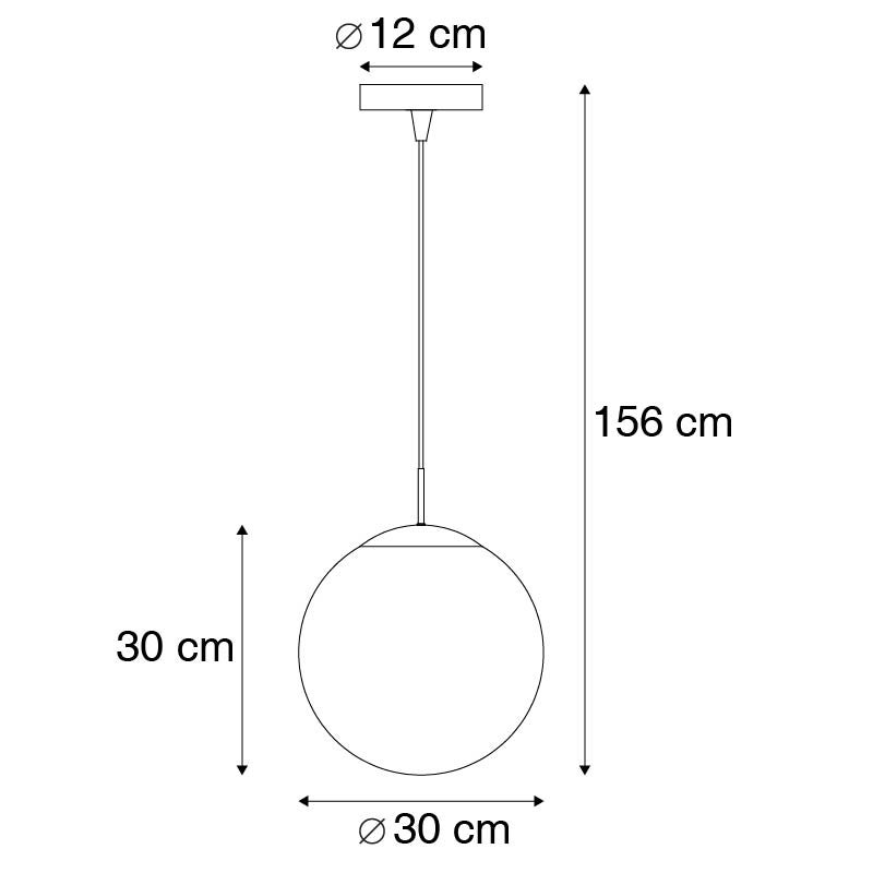 Qazqa moderne lampe suspendue - Ball - doré/laiton, rond, max. 60w, e27, 30cm, idéal pour la salle à manger et le salon - 3