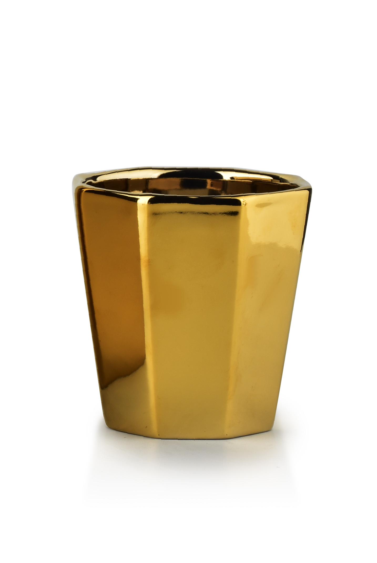 Doniczka metalowa stalowa Neva Gold 8,5x8,5x9 cm złota 1 szt