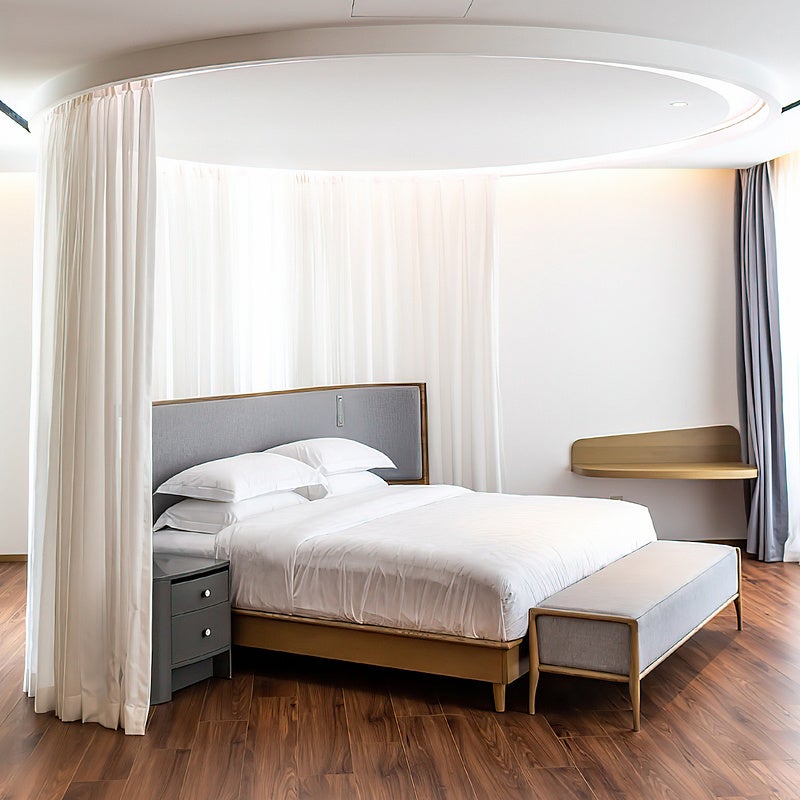 Kit de Rail de Rideau Plafond Pliable, 5M Rail de Rideau Flexible avec 40 Crochet pour Maison Chambre Fenêtre Salle de bain Bureau - 5