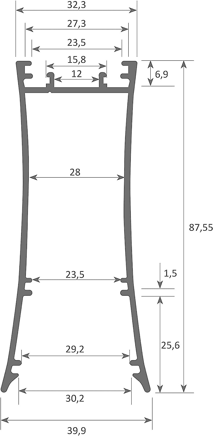 Lampe suspendu linéaire noir 0,5 mètre 2700k hauteur réglable de lumière chaude - 4