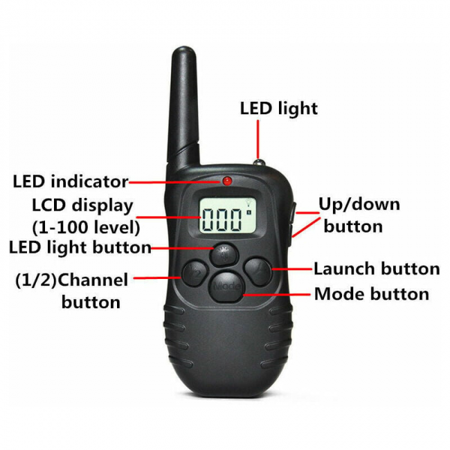 Collar para perros - Collar eléctrico para perros, collar recargable para perros resistente al agua hasta 300 m, M - 4