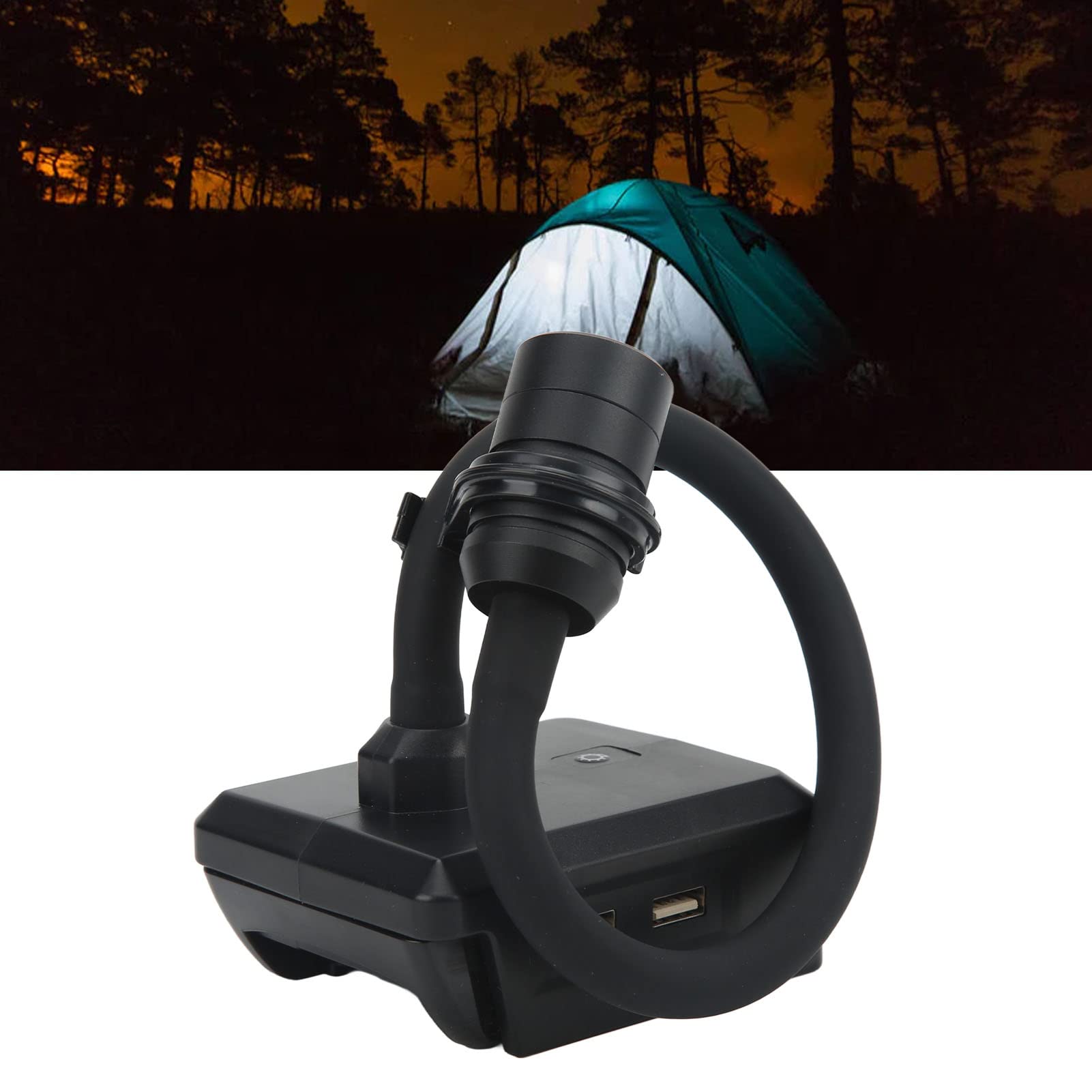 NestNiche LED luz de trabalho lâmpada pescoço de ganso sem fio 3 modos USB duplo com gancho para bateria de 14,4 V 20 V com gancho, luz mecâni - 2