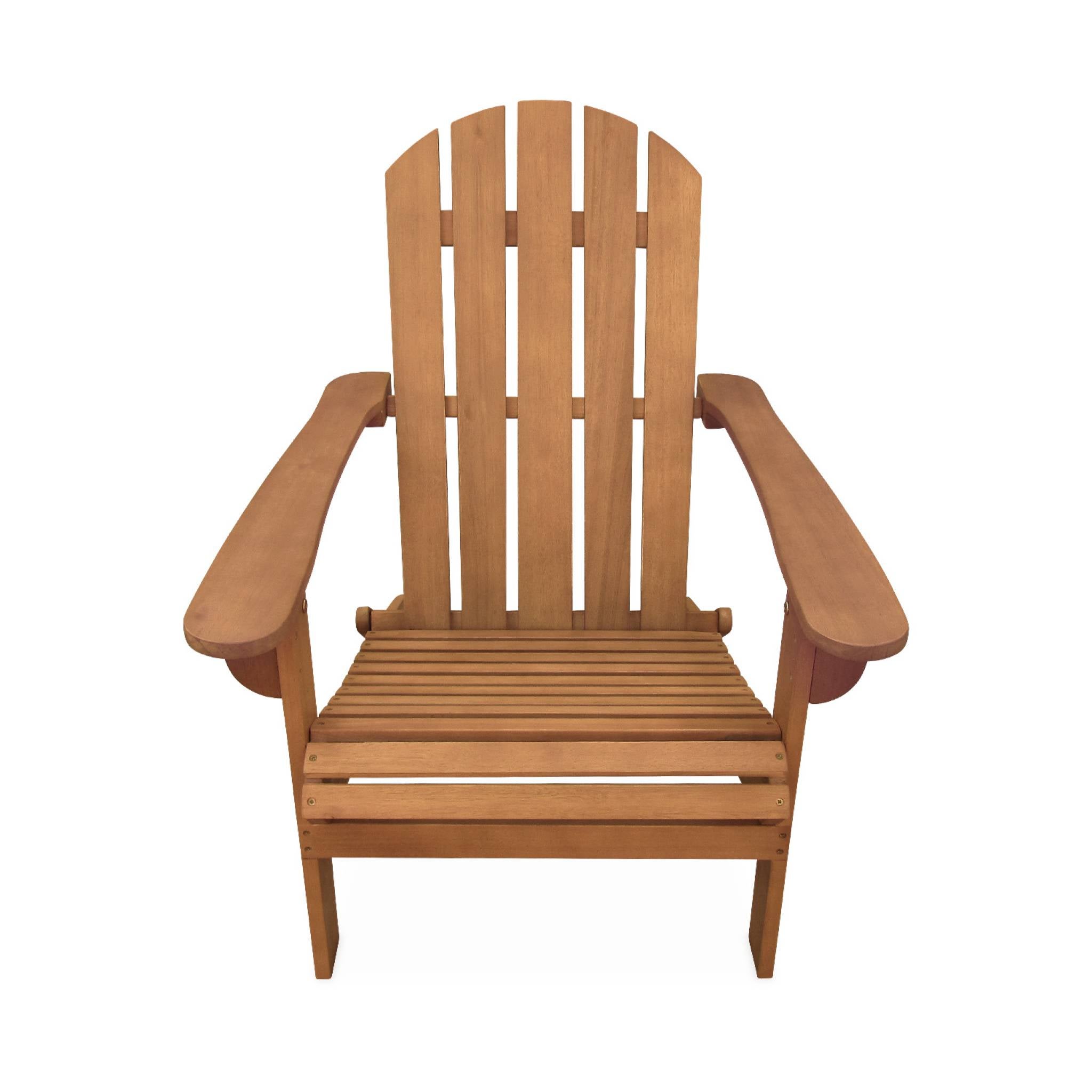 Fauteuil de jardin en bois - Adirondack Salamanca- Eucalyptus. chaise de terrasse retro. siège de plage ADIRONDACK - 5