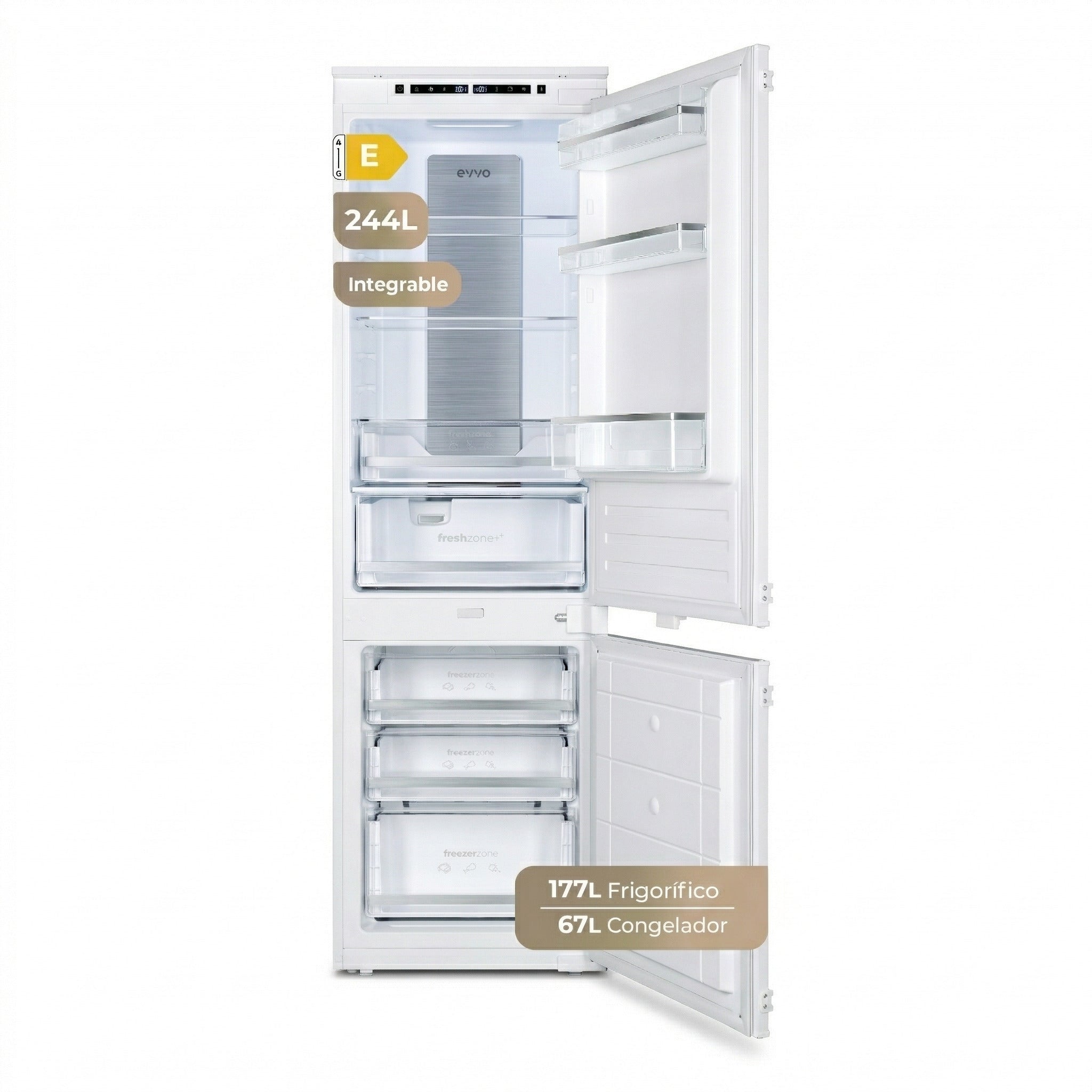 Evvo Blanco Frigorífico Combi Fi62 218L E - Imagen 2