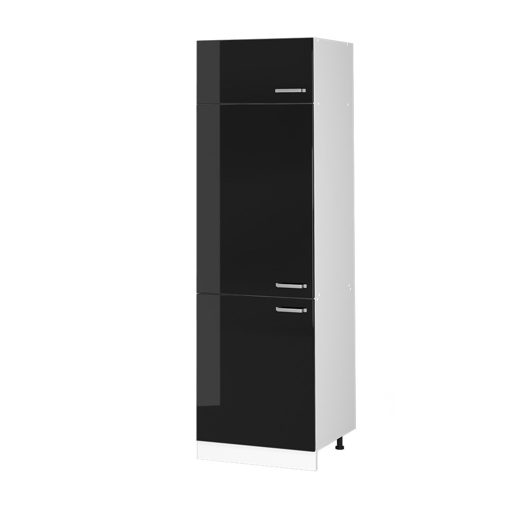 Vicco Szafka na lodówkę R-Line, Czarny wysoki połysk, 60 cm