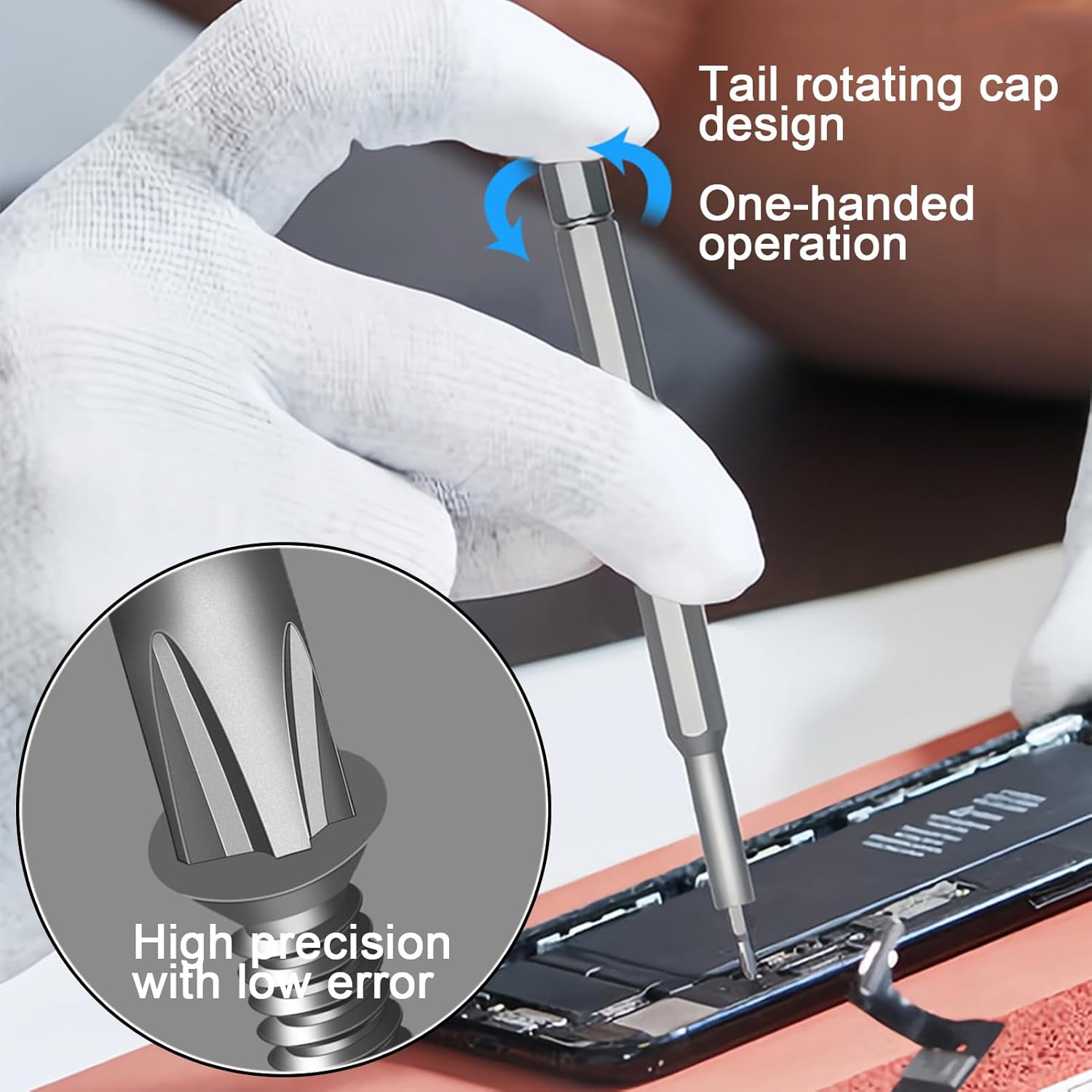 Kit Tournevis de Précision,Mini 24 en 1 Set Outils Portables,avec T2/T3/T4/T5/T6/T8/T10/T15, Cruciforme PH000/PH00/PH0/PH1/PH2,Triwing Y1,etc,pour la - 3