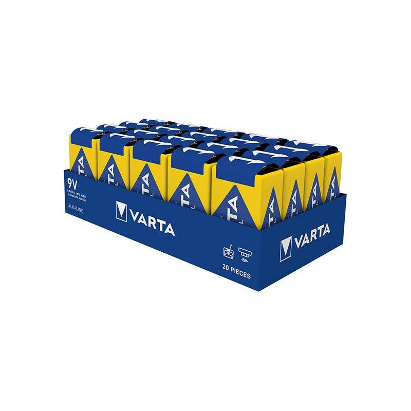 Lot de 20 piles Alcaline 9V Varta - 3