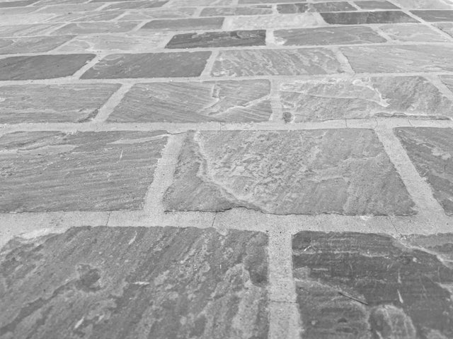 Pavé pierre Kandla Gris, 14X14X2/3cm dessous scié