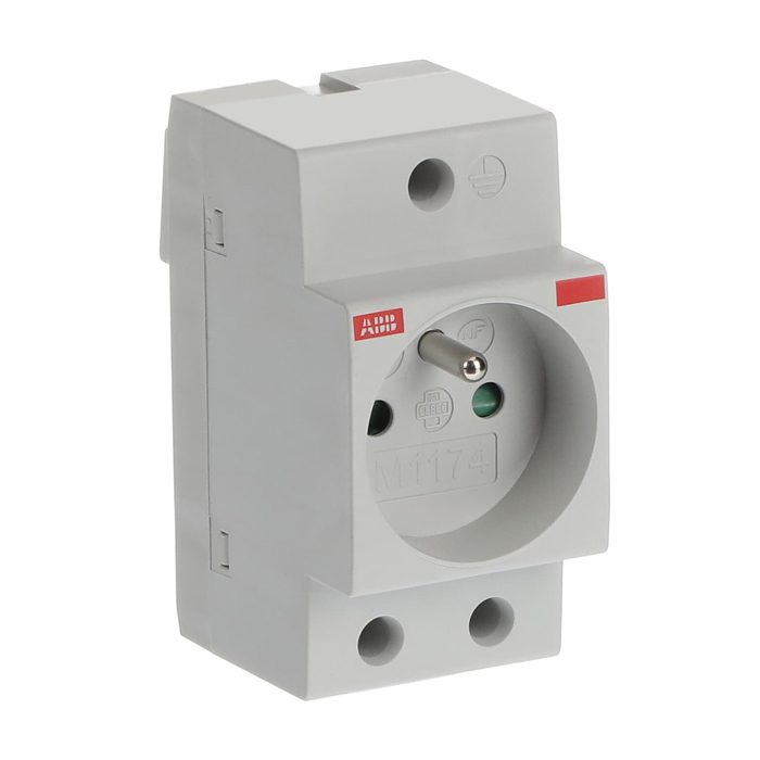 Thomson Presa Modulare Doppia NF 16A 2P+T Per Quadro Elettrico - Autoclip Serraggio Automatico - Conforme Norme CEI - 3500W - Garanzia 2 Anni