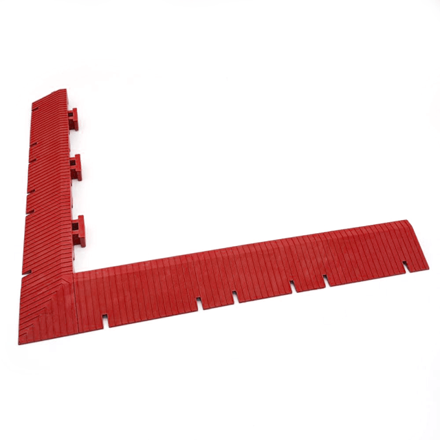 Accessoire Maxi Tile : Kit de 2 rampes auxiliaires + Coin Rouge (33 x 5 x 2 cm) - Empêche les chutes et les changements de niveau