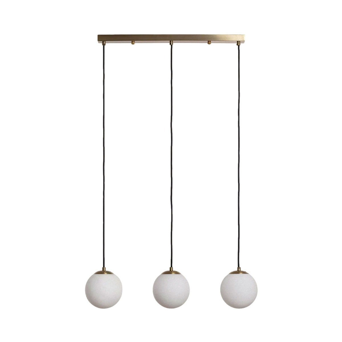Lampa wisząca Parma złoto-biała-czarna 3xE27x20W wym: 172 x 60 x 15 cm szkło Abruzzo