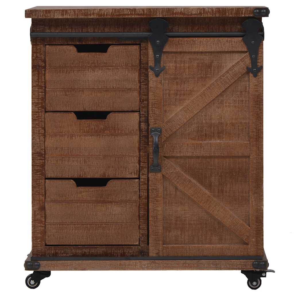Armario vestidor moderno - madera maciza abeto marrón 64x33,5x75 cm