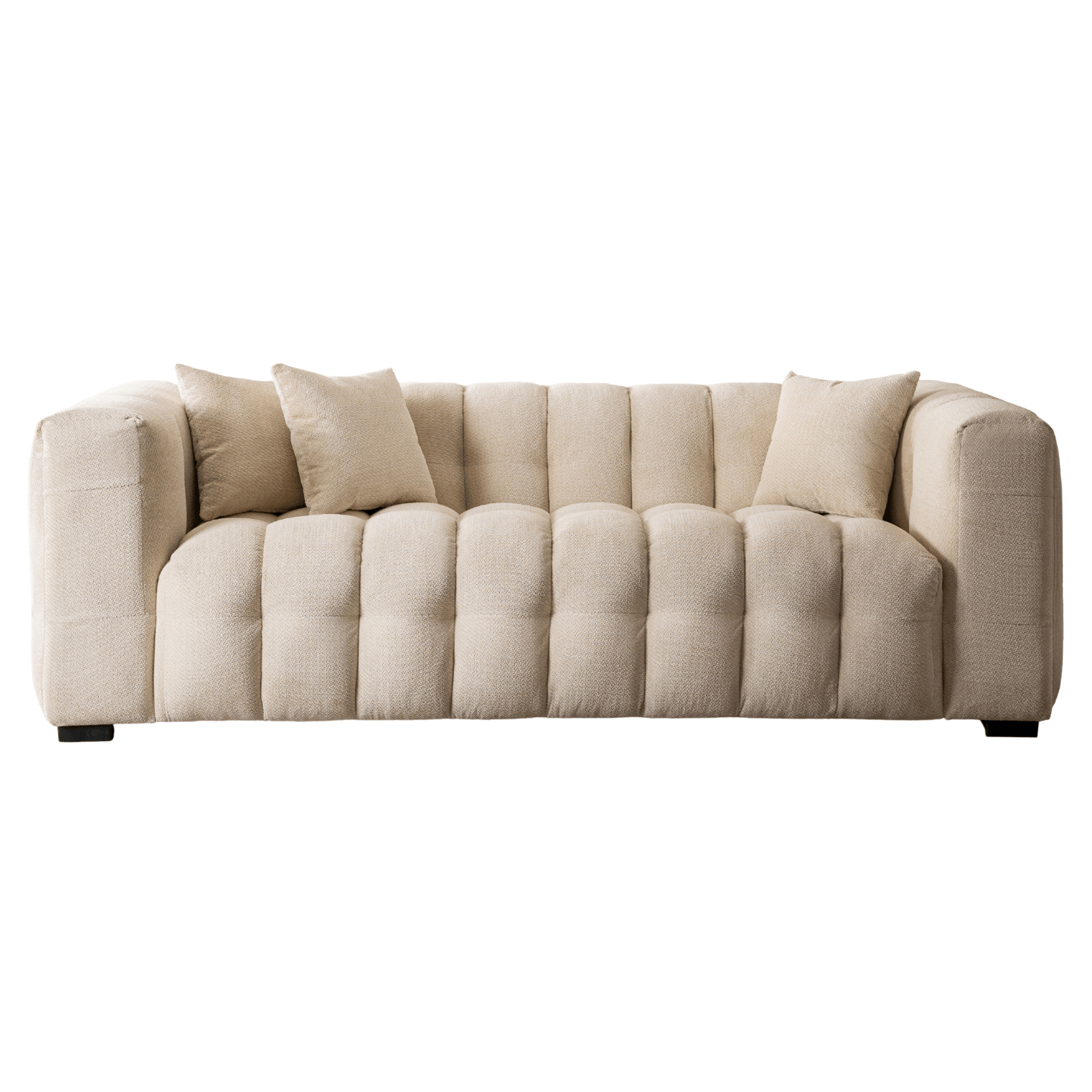 Kanapa Sofa Glamour 3 Osobowa Do Salonu Wygodna Kremowa MODERNO 3S - 6