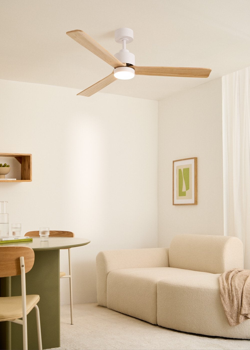 CREATE - WIND MODERN - Cichy wentylator sufitowy 40W z oświetleniem LED dostępny w różnych rozmiarach -