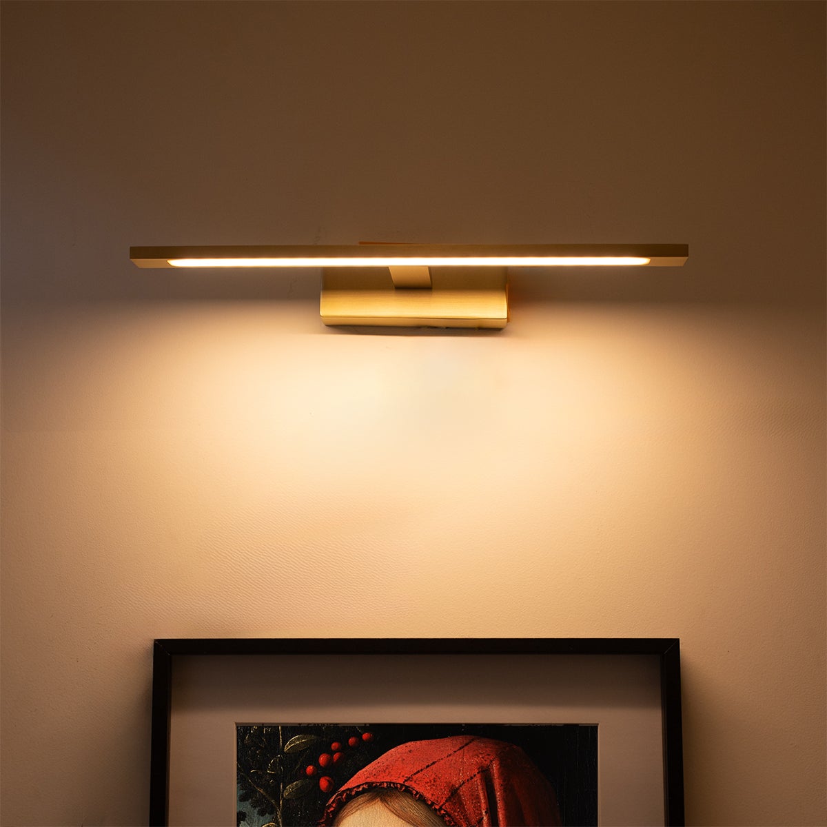 Qazqa design applique murale - Jerre - doré/laiton, led intégrée 13w incluse, Integrated led, 2700k, blanc chaud, 41.5cm, IP44, - 2