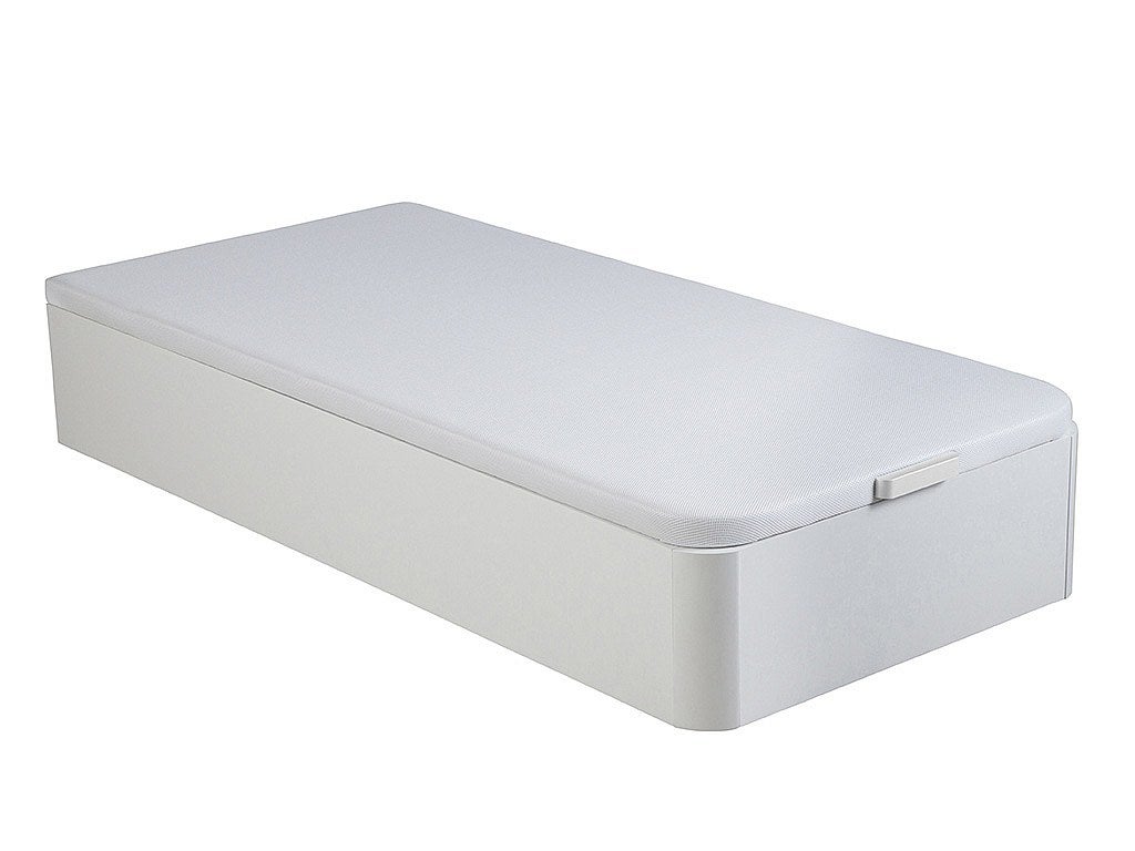 Zestaw 90 x 190 cm stelaż z białą skrzynią + materac piankowy o grub. 12 cm - ASTYANAX II marki YSMÉE - 8