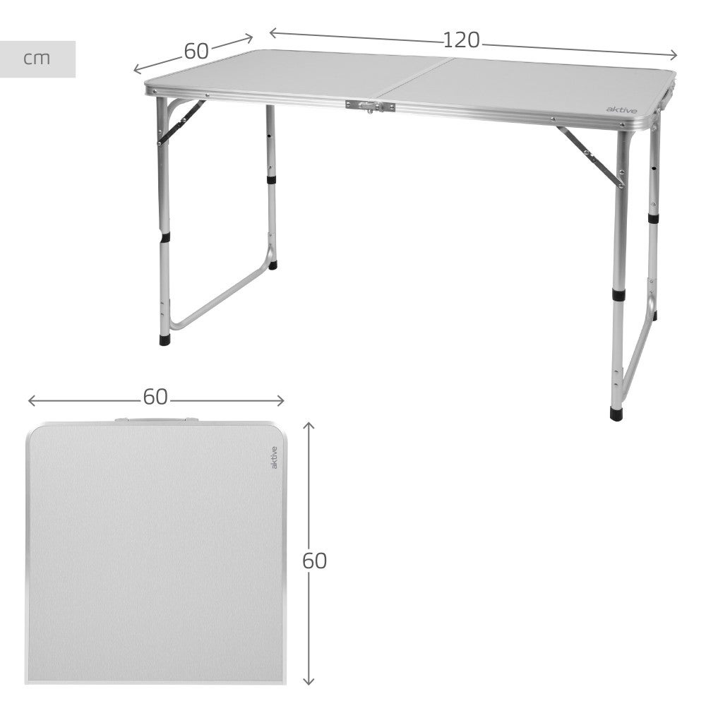 Table de jardin extensible rectangulaire Gris - 4