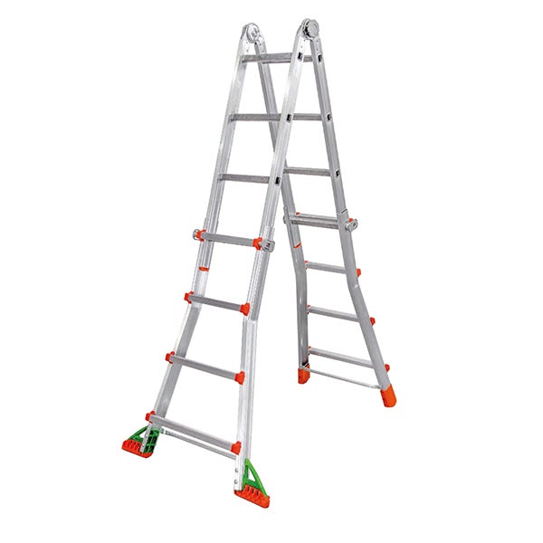 Scala lunga 4.00m - 4 x 4 pioli - Asta allungabile - BKPL/2/BR