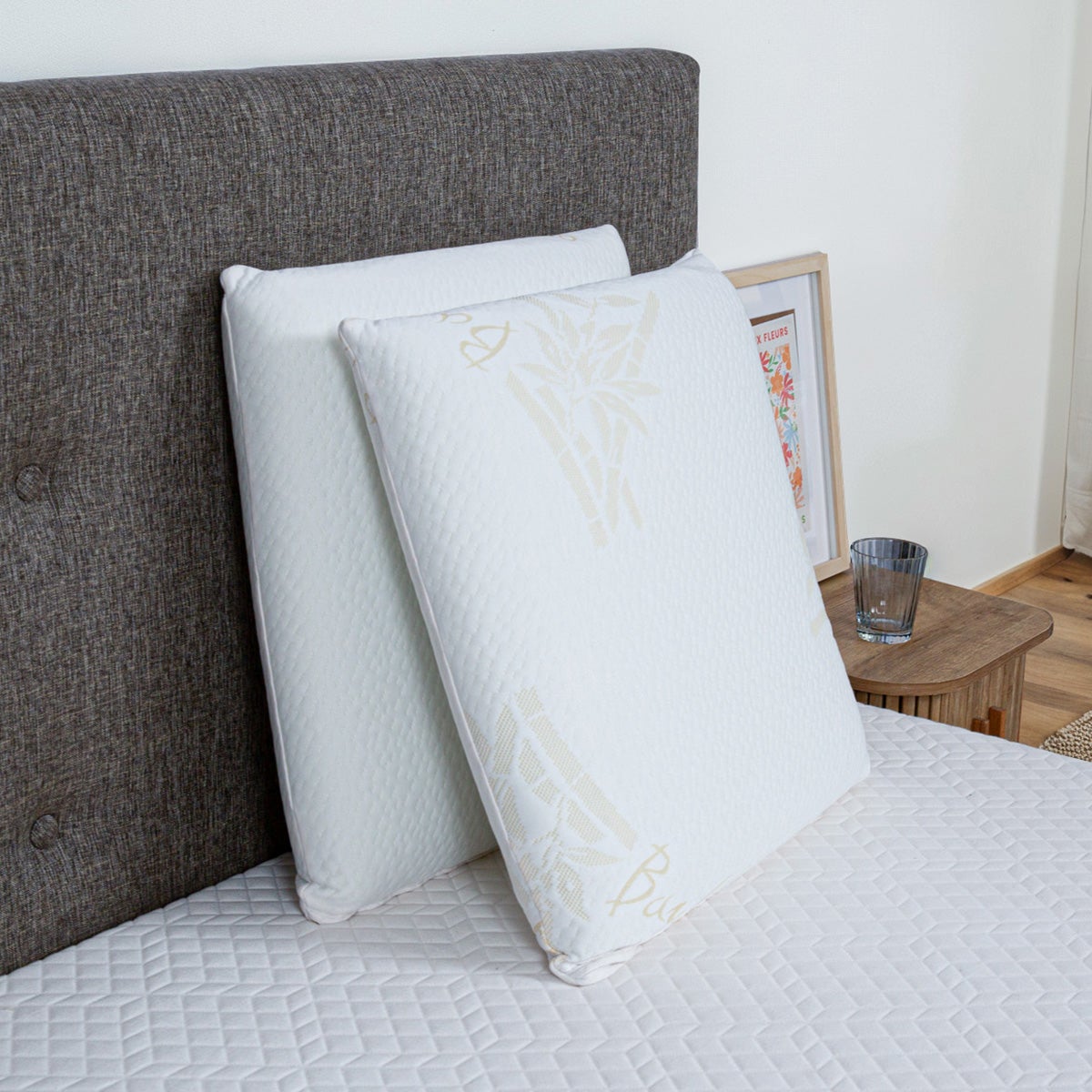 Lot de 4 oreillers Bamboo 60x60 cm Mémoire de forme - 2
